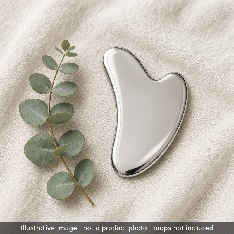 Illustrative image of the Stainless Steel Gua Sha (not a product photo)