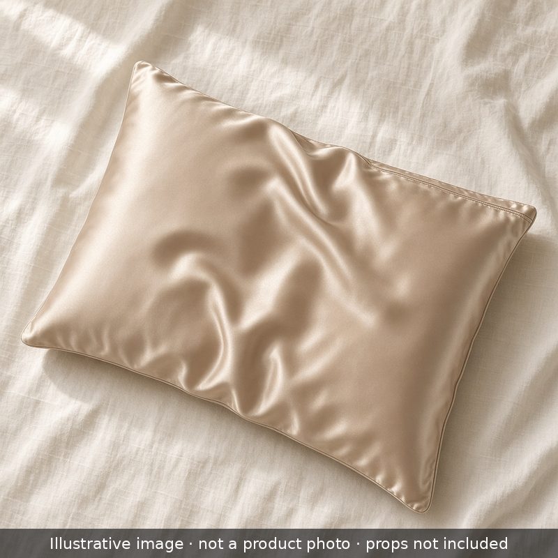 Illustrative image of the Satin Zip Pillowcase (not a product photo)