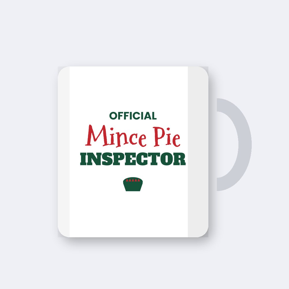 Official Mince Pie Inspector — 11oz mug mockup